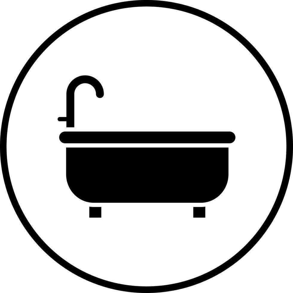 badkar vektor ikon stil