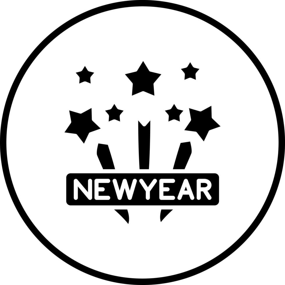 Neu Jahr Feier Vektor Symbol Stil