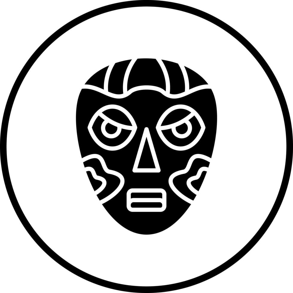 afrikansk mask vektor ikon stil