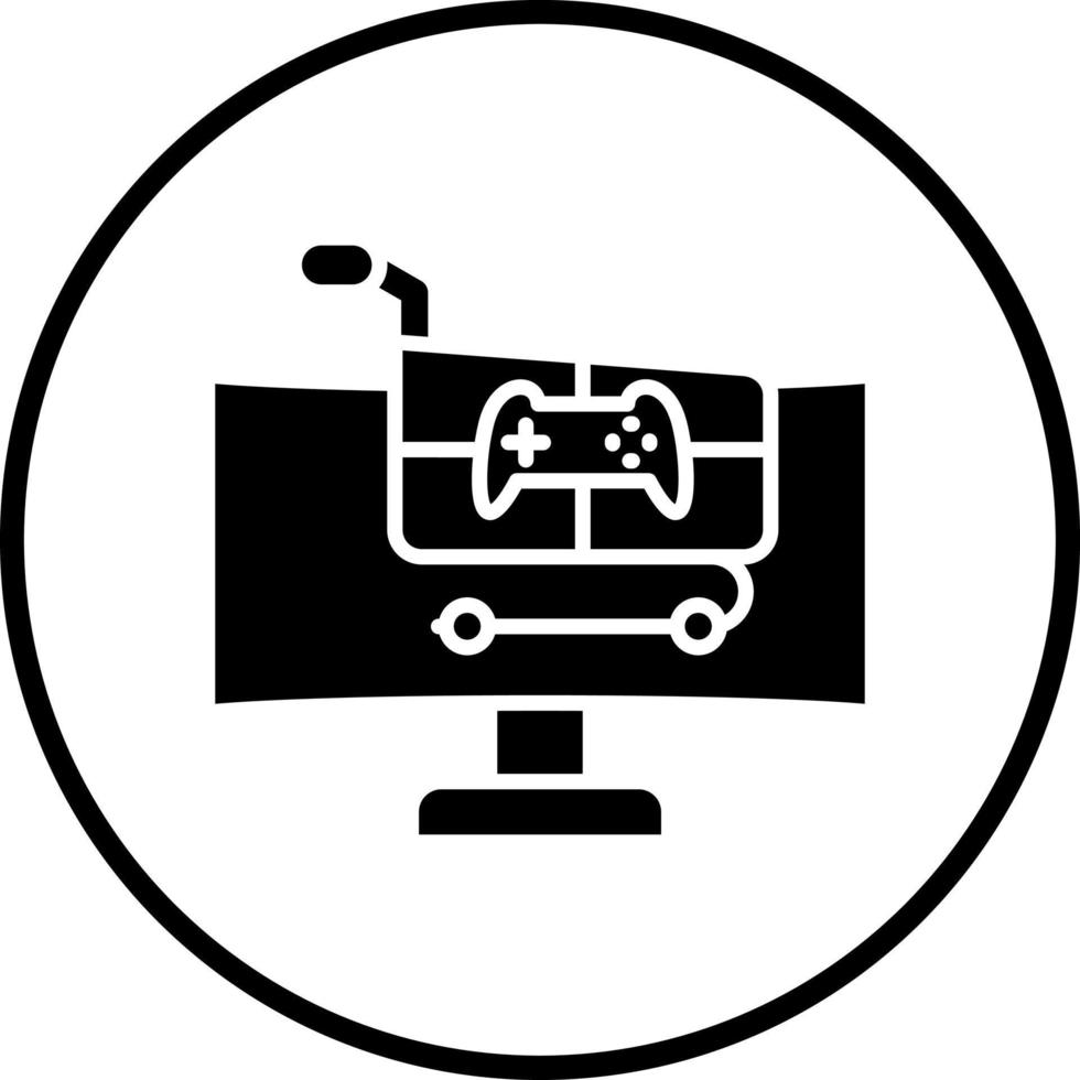 online Spiel Geschäft Markt Vektor Symbol Stil