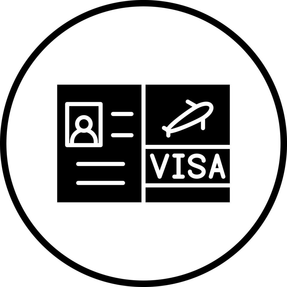 Reise Visa Vektor Symbol Stil