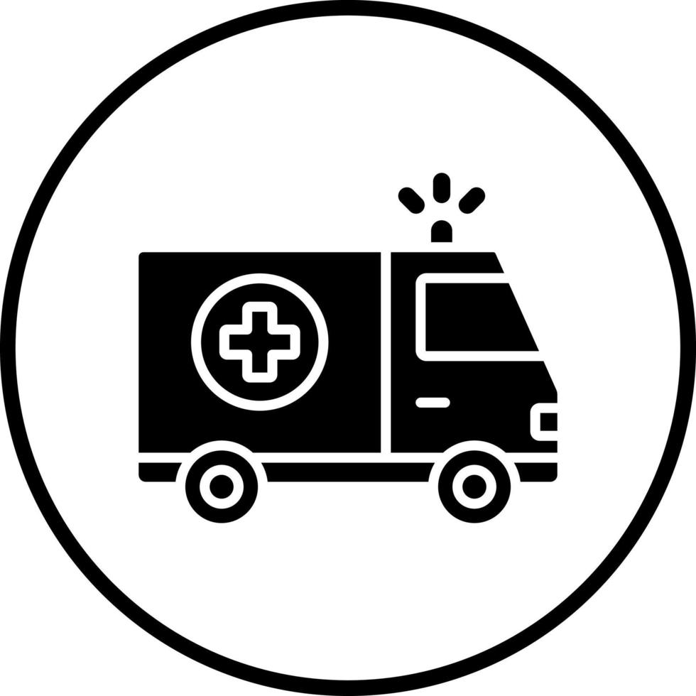 ambulans vektor ikon stil