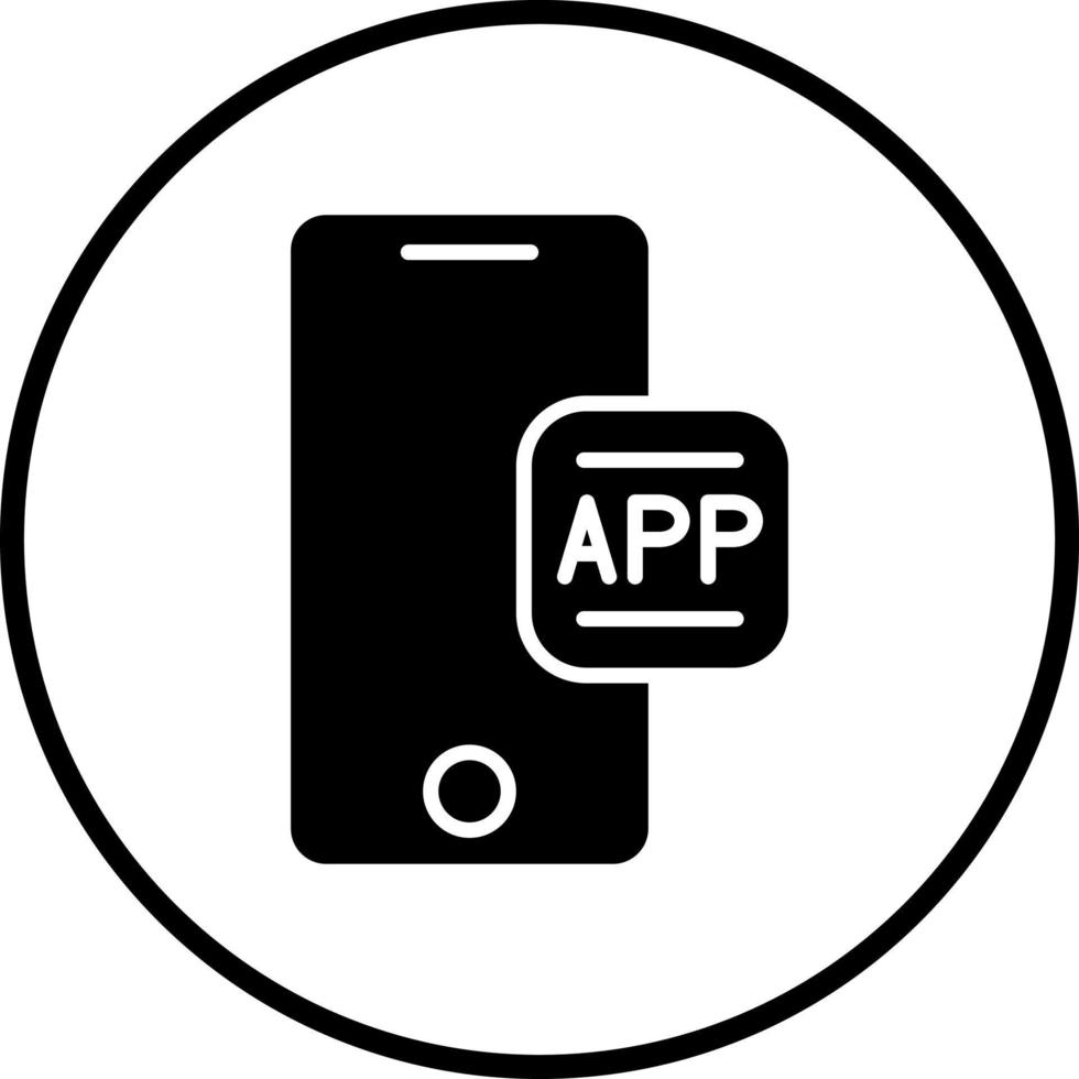 Handy, Mobiltelefon App Vektor Symbol Stil