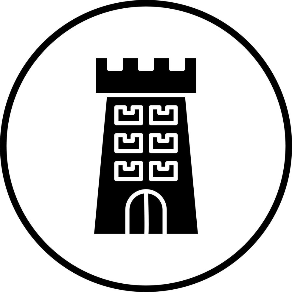 Schloss Turm Vektor Symbol Stil