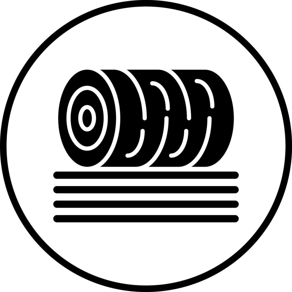 Heu Ballen Vektor Symbol Stil