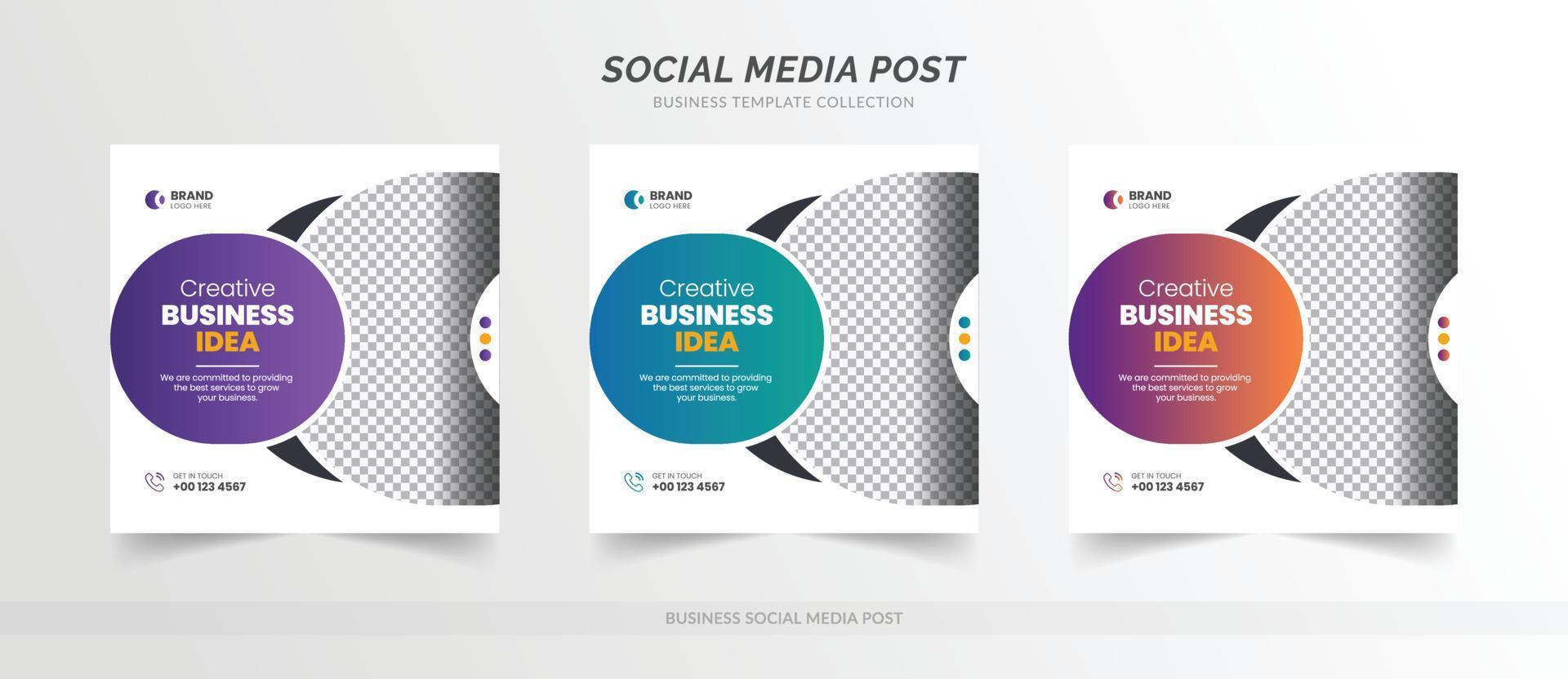Post-Banner-Vorlage für digitales Business-Marketing in sozialen Medien vektor
