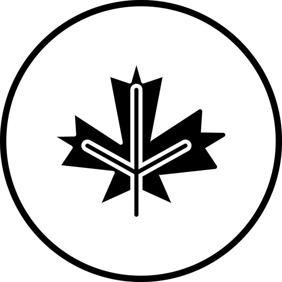 Ahorn Blatt Vektor Symbol Stil