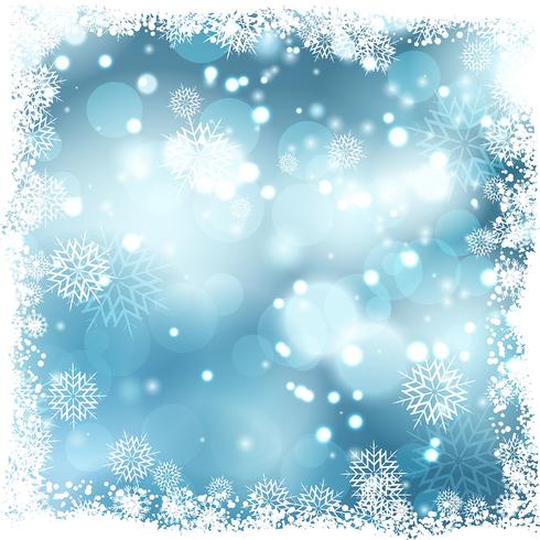 Jul snöig bakgrund vektor