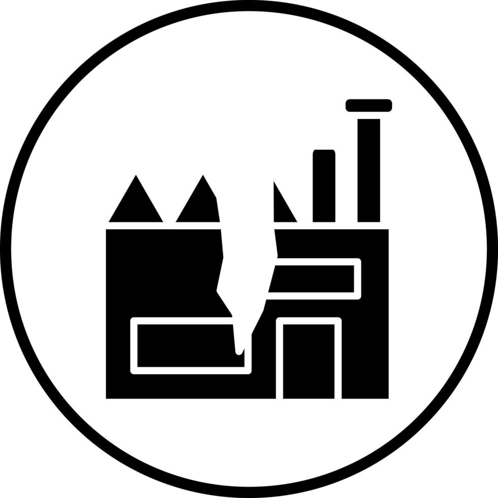 Fabrik Nervenzusammenbruch Vektor Symbol Stil