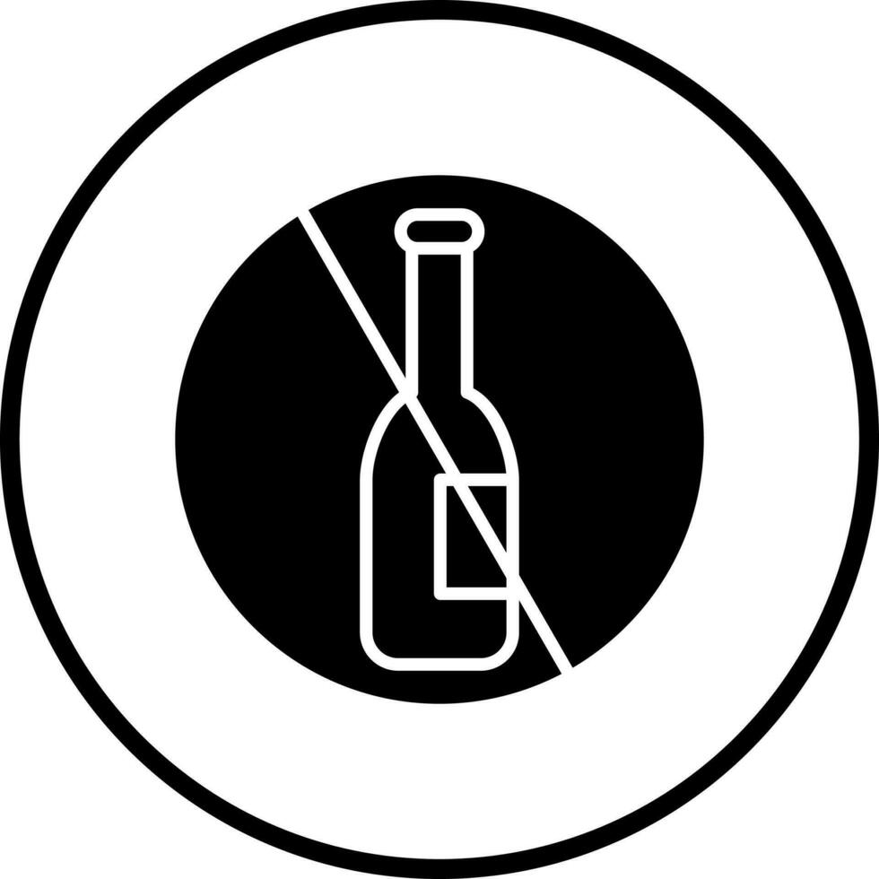 Alkohol Sucht Vektor Symbol Stil