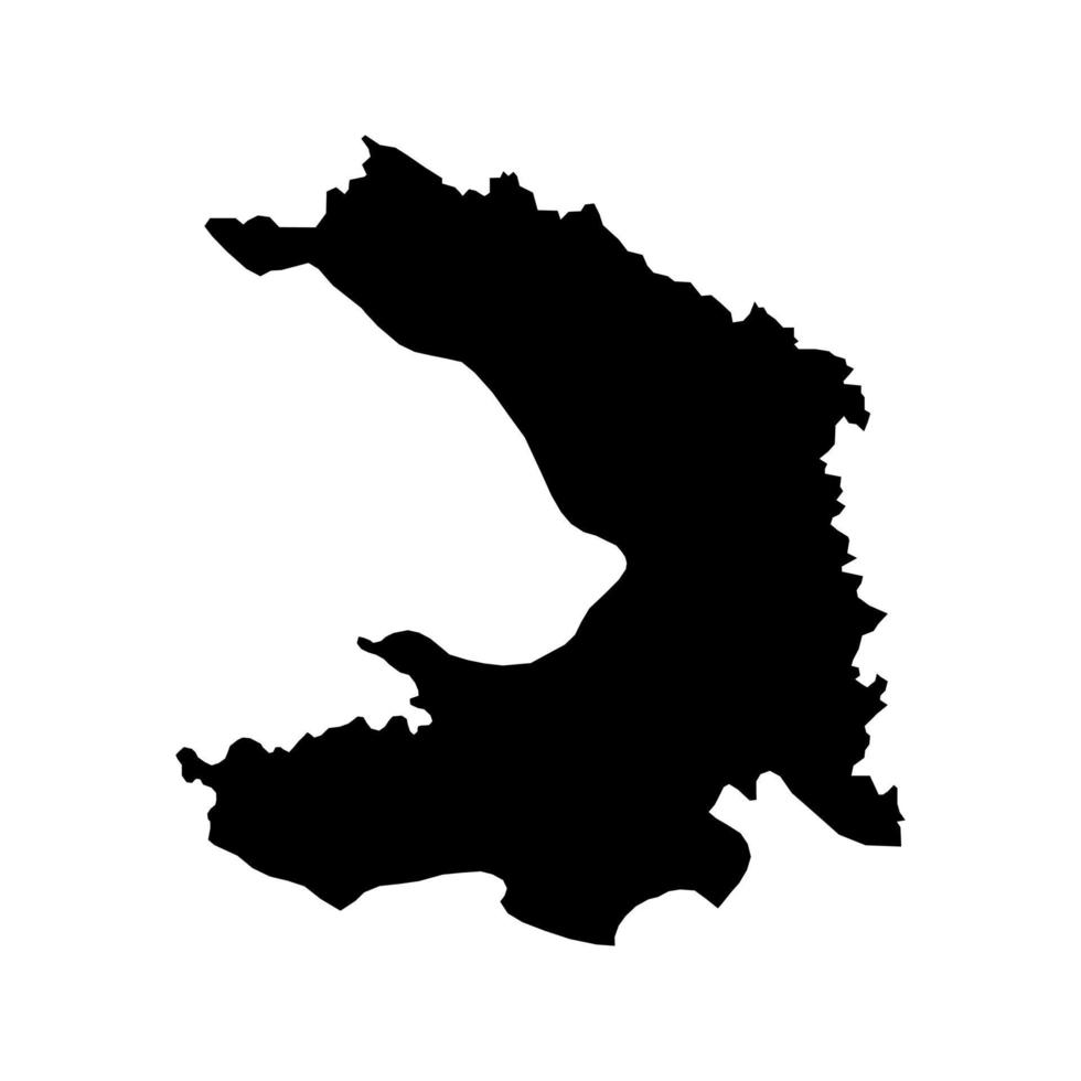 Küsten Karst Karte, Region von Slowenien. Vektor Illustration.