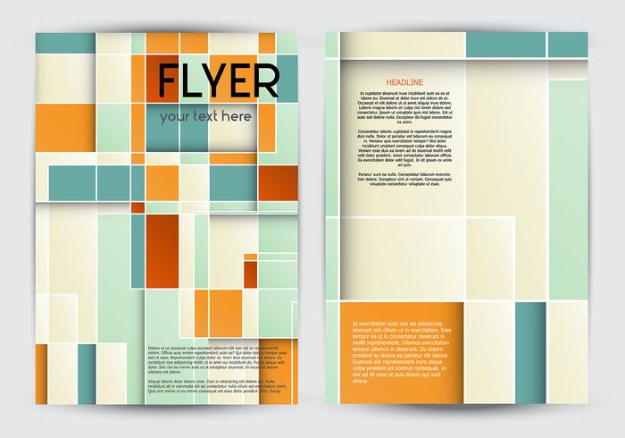 Flyers malldesign vektor