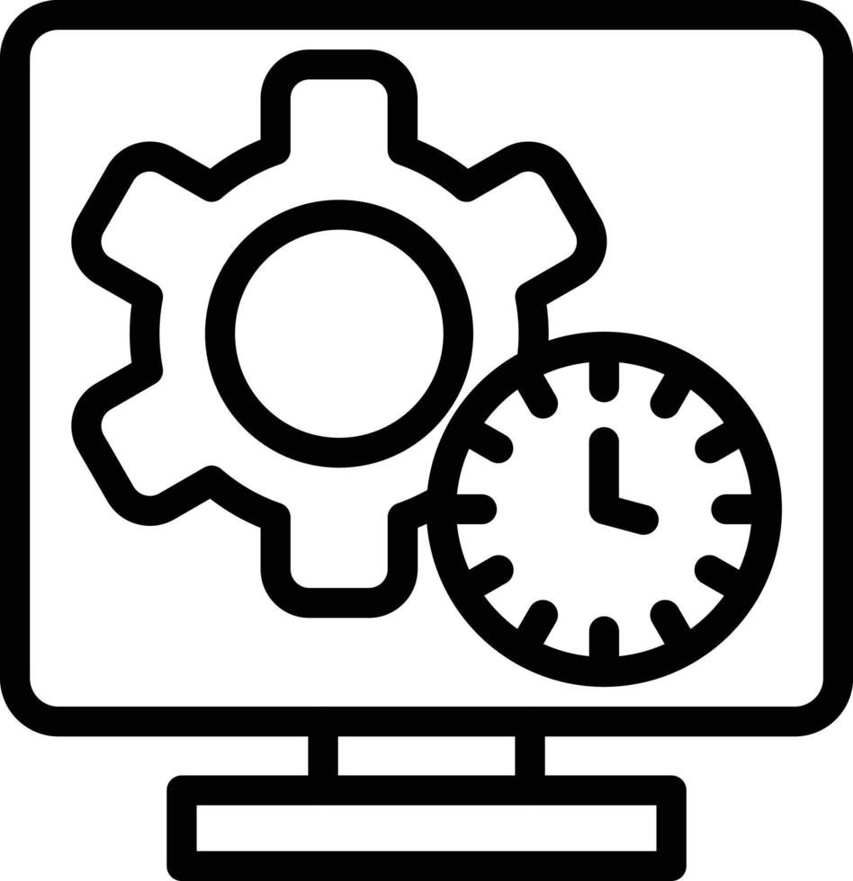 Monitor Vektor Symbol Stil