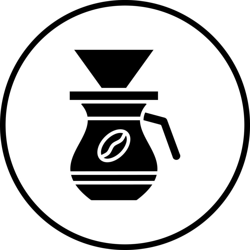 kaffe filtrera vektor ikon stil