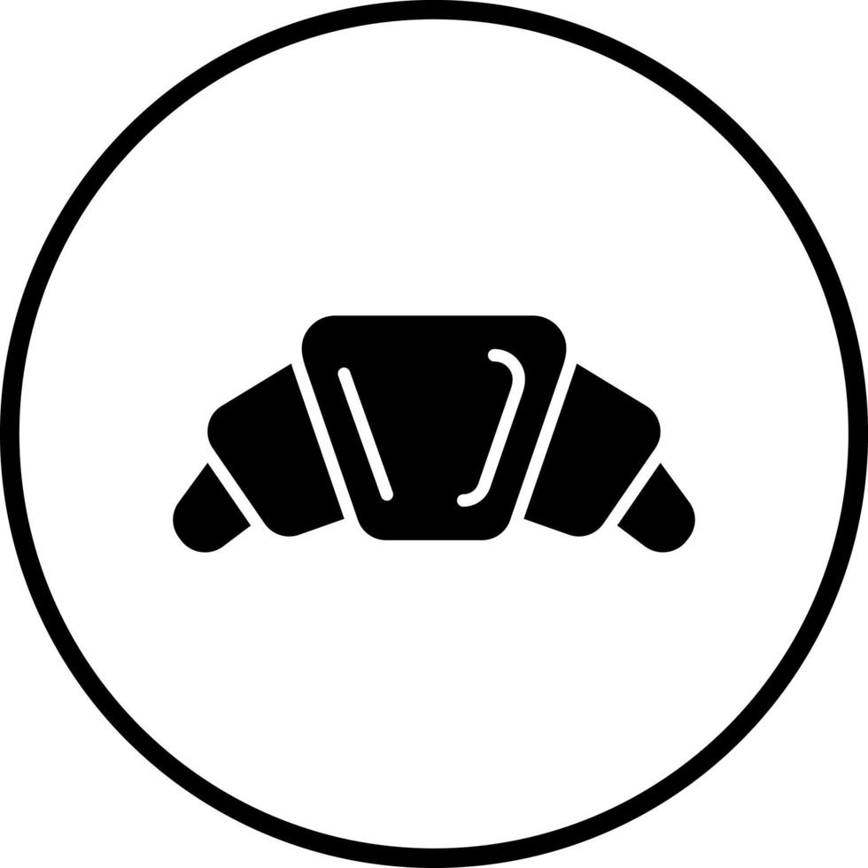 Croissant Vektor Symbol Stil