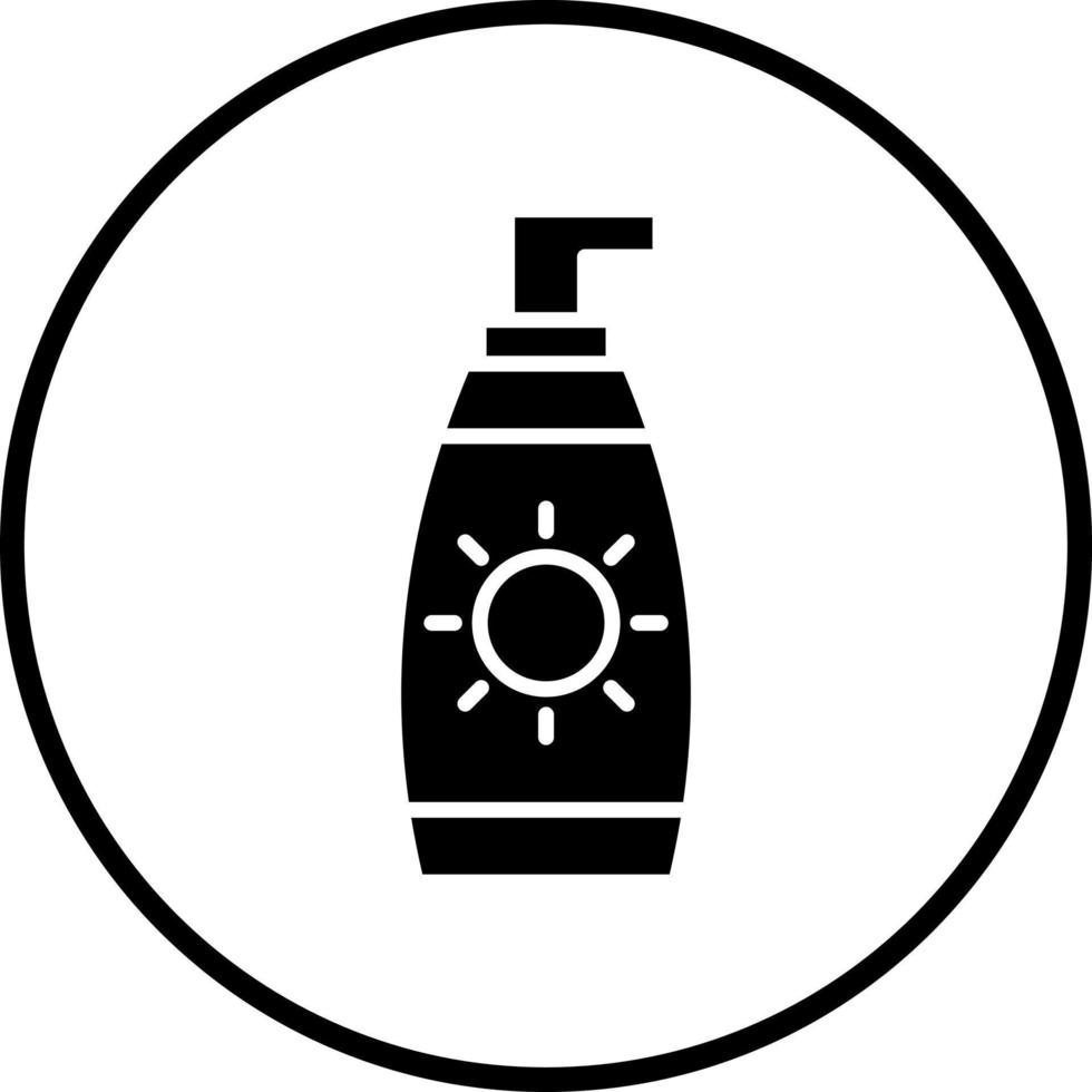 nach Sonne Lotion Vektor Symbol Stil