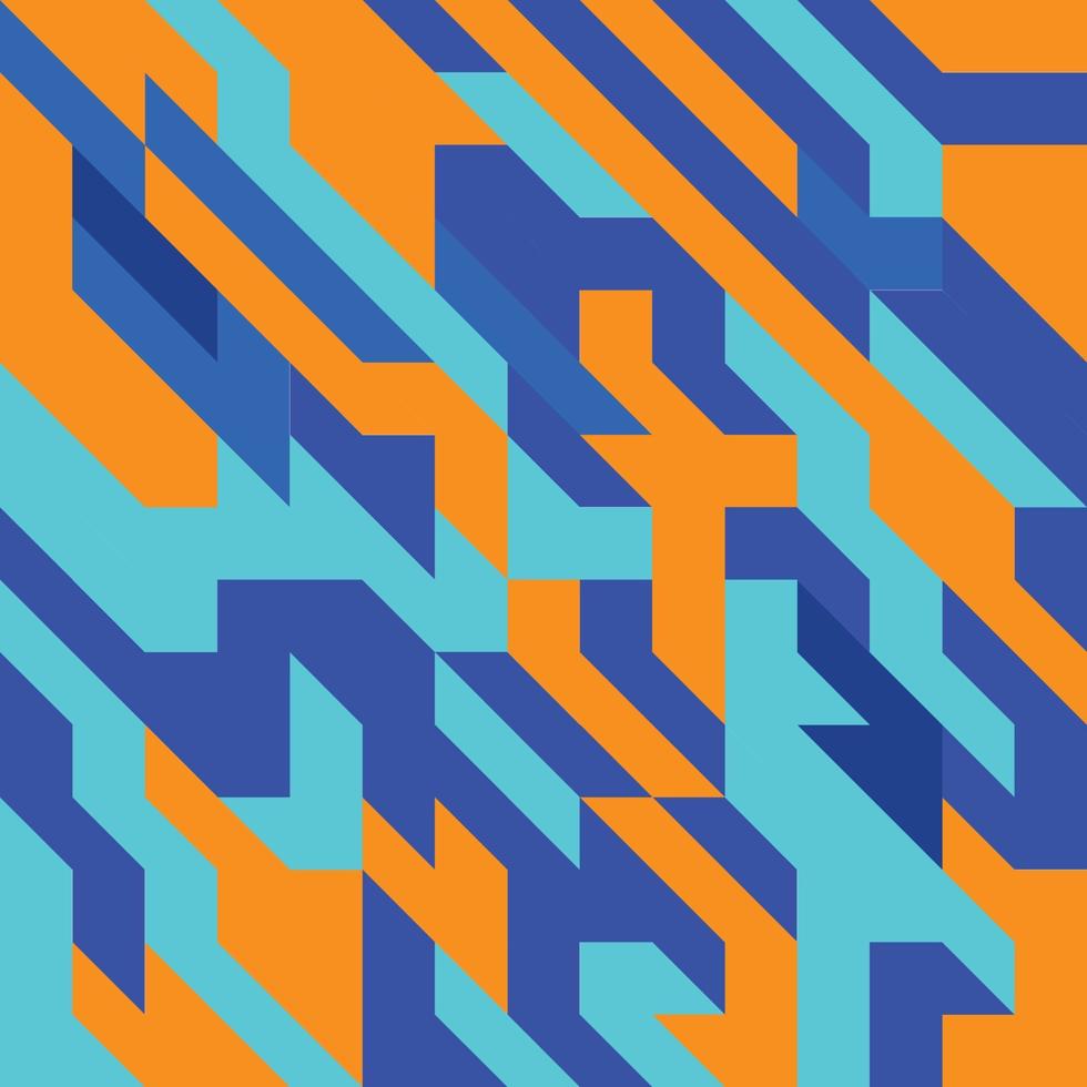 abstrakt geometrisch Hintergrund mit Blau und Orange Farben. modern bunt abstrakt Hintergrund Design. Blau und Orange geometrisch abstrakt Hintergrund vektor