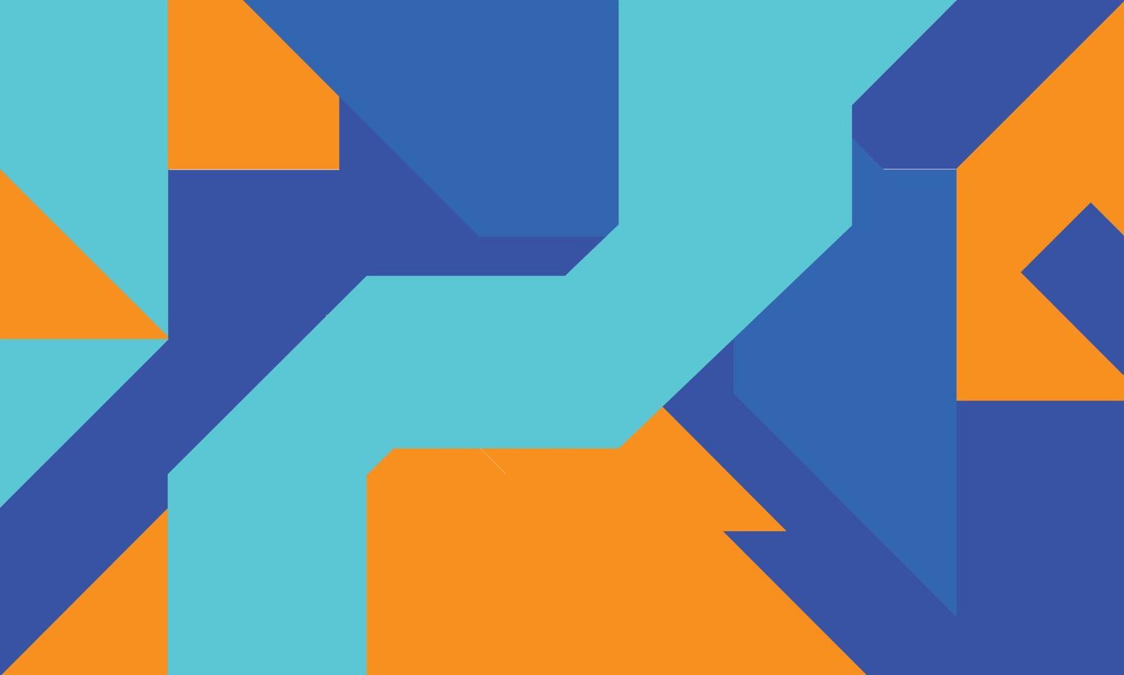 abstrakt geometrisch Hintergrund mit Blau und Orange Farben. modern bunt abstrakt Hintergrund Design. Blau und Orange geometrisch abstrakt Hintergrund vektor