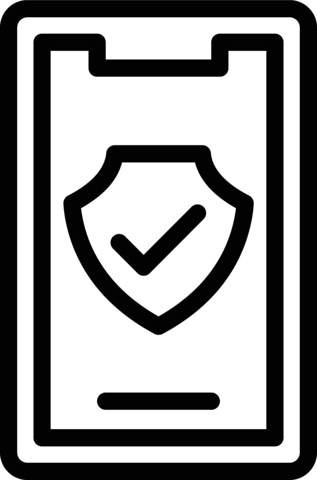 Vektor Design Handy, Mobiltelefon Sicherheit Symbol Stil