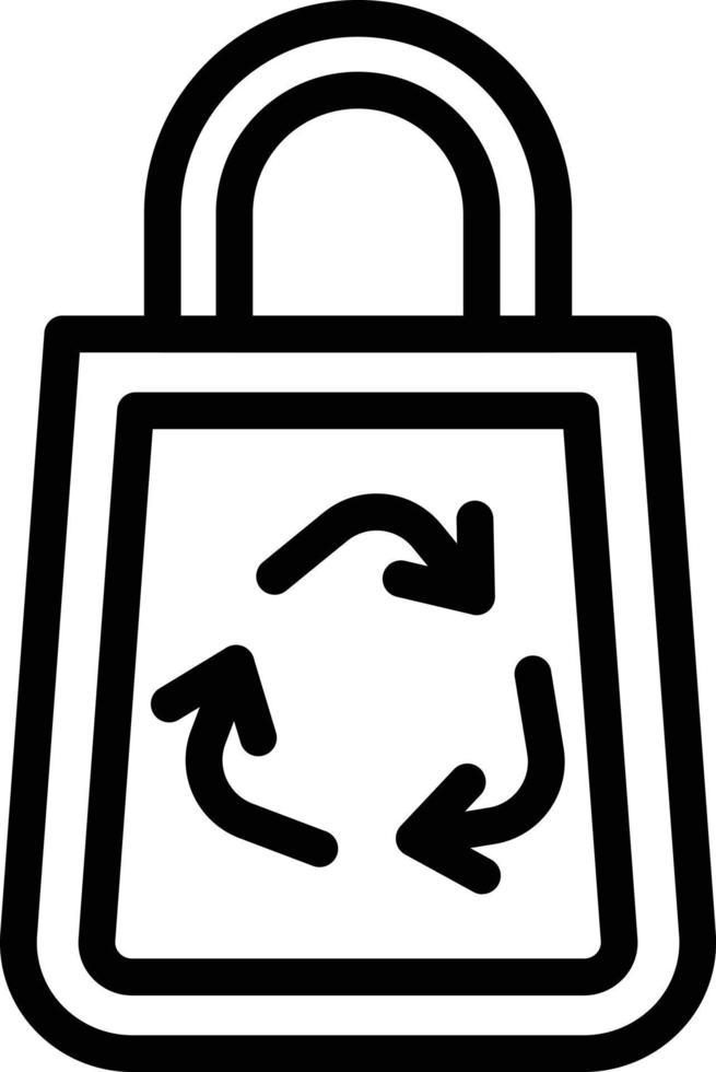 Vektor Design recyceln Tasche Symbol Stil