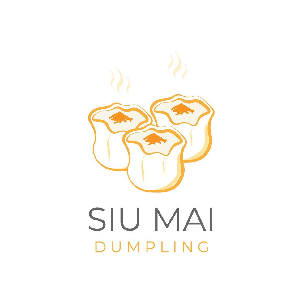 shumai siu mai siomai enkel linje konst logotyp illustration vektor