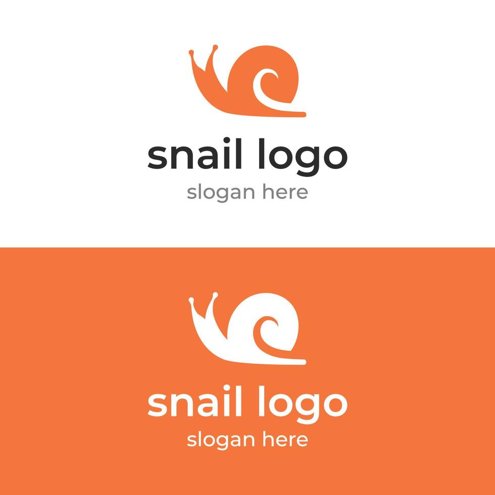 kreativ und einzigartig bunt Schnecke und Schnecke Schale Tier Vorlage Logo Design. vektor