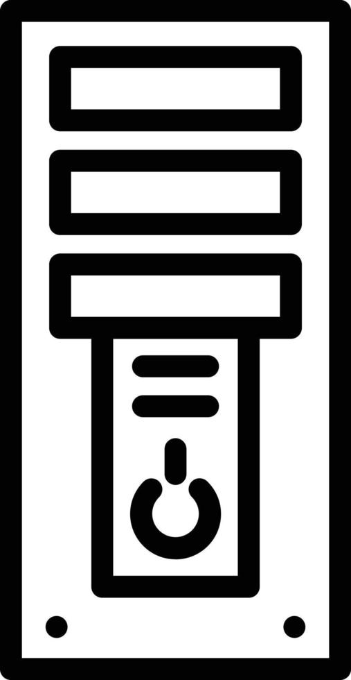 Computer Turm Vektor Symbol Stil