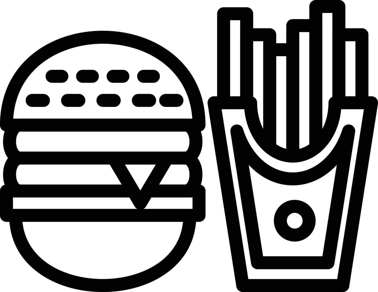 schnell Essen Vektor Symbol Stil