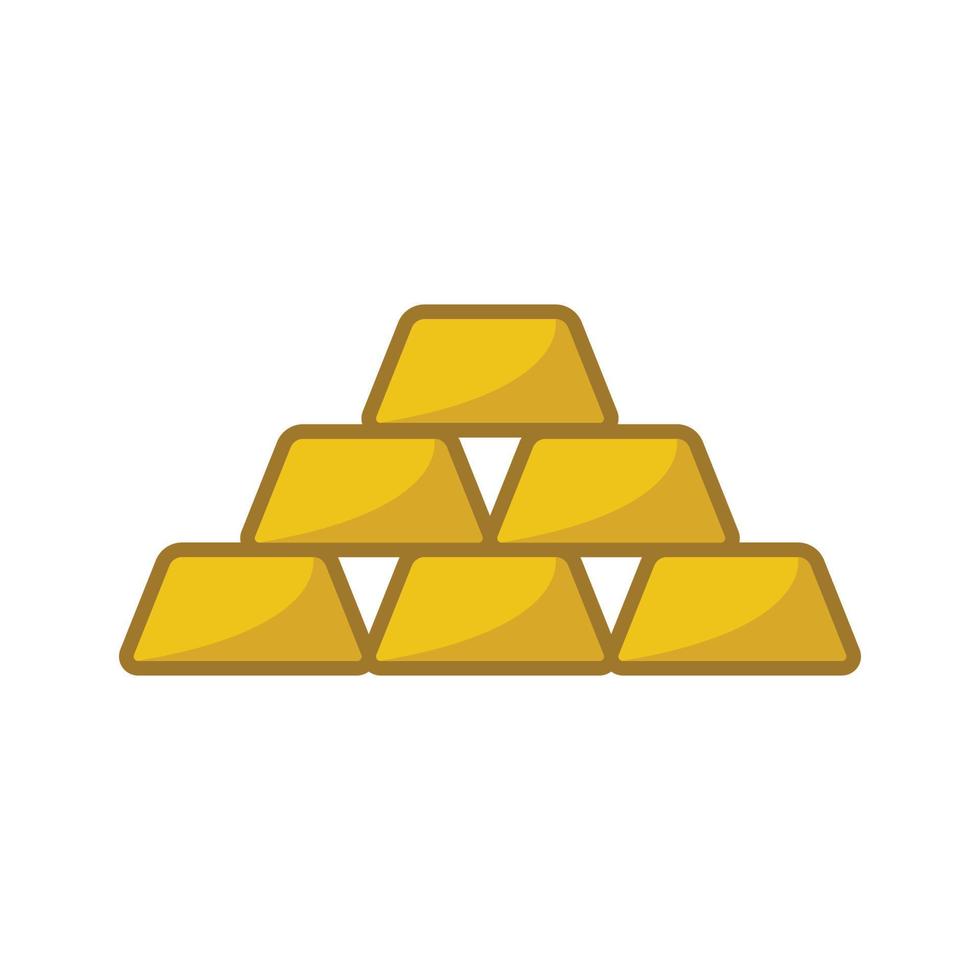 Gold Bar Symbol Vektor Design Vorlage einfach und modern