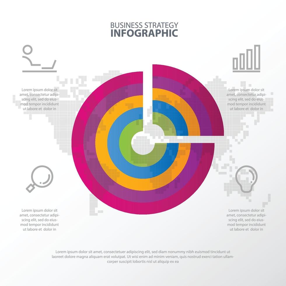Infografik-Entwurfsvorlage der Zeitachse-Geschäftsstrategie vektor