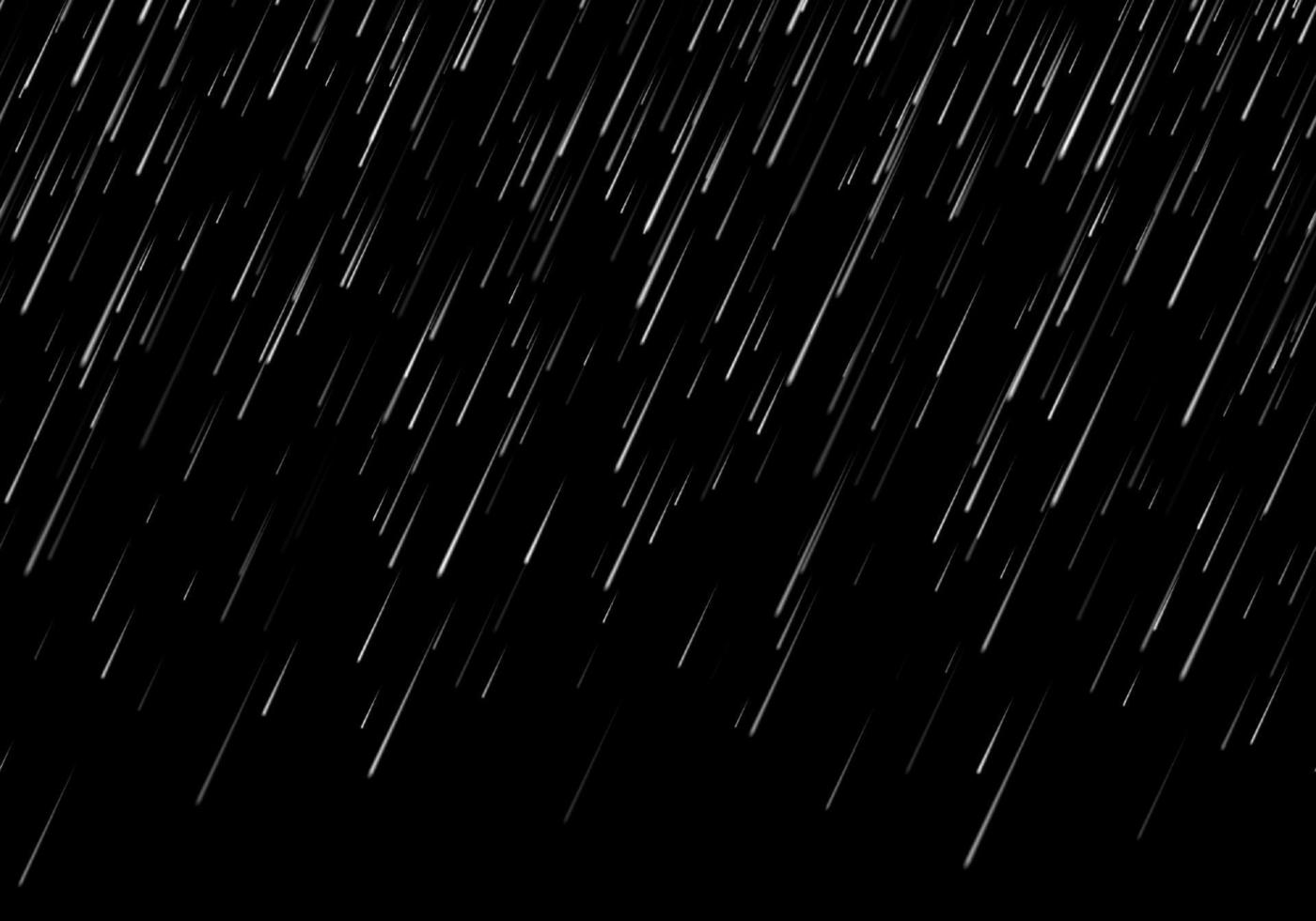 regn effekt. regn isolerat på mörk bakgrund. vektor