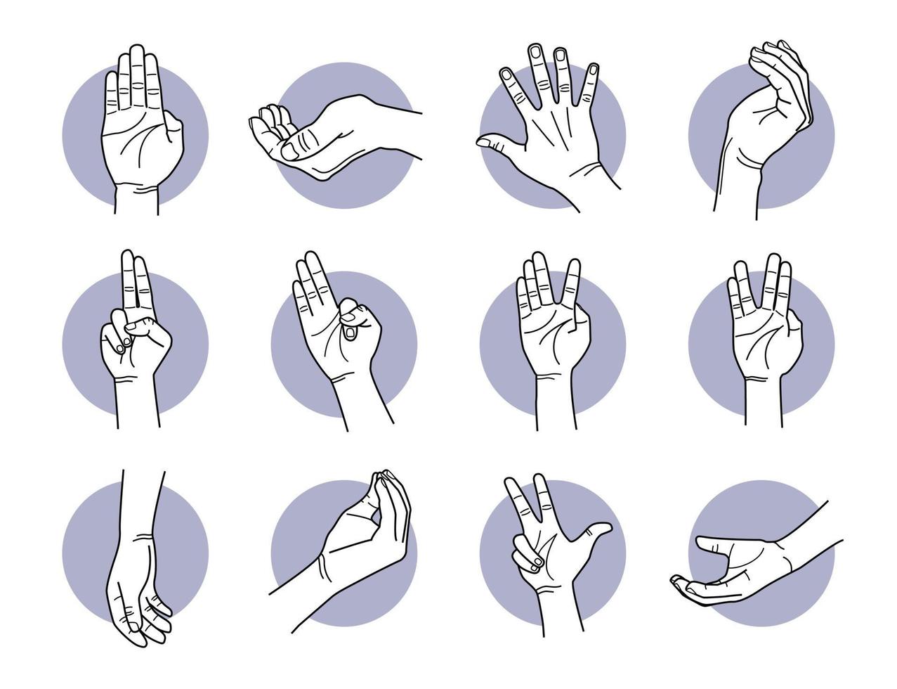handfingrar och handgjorda set vektor