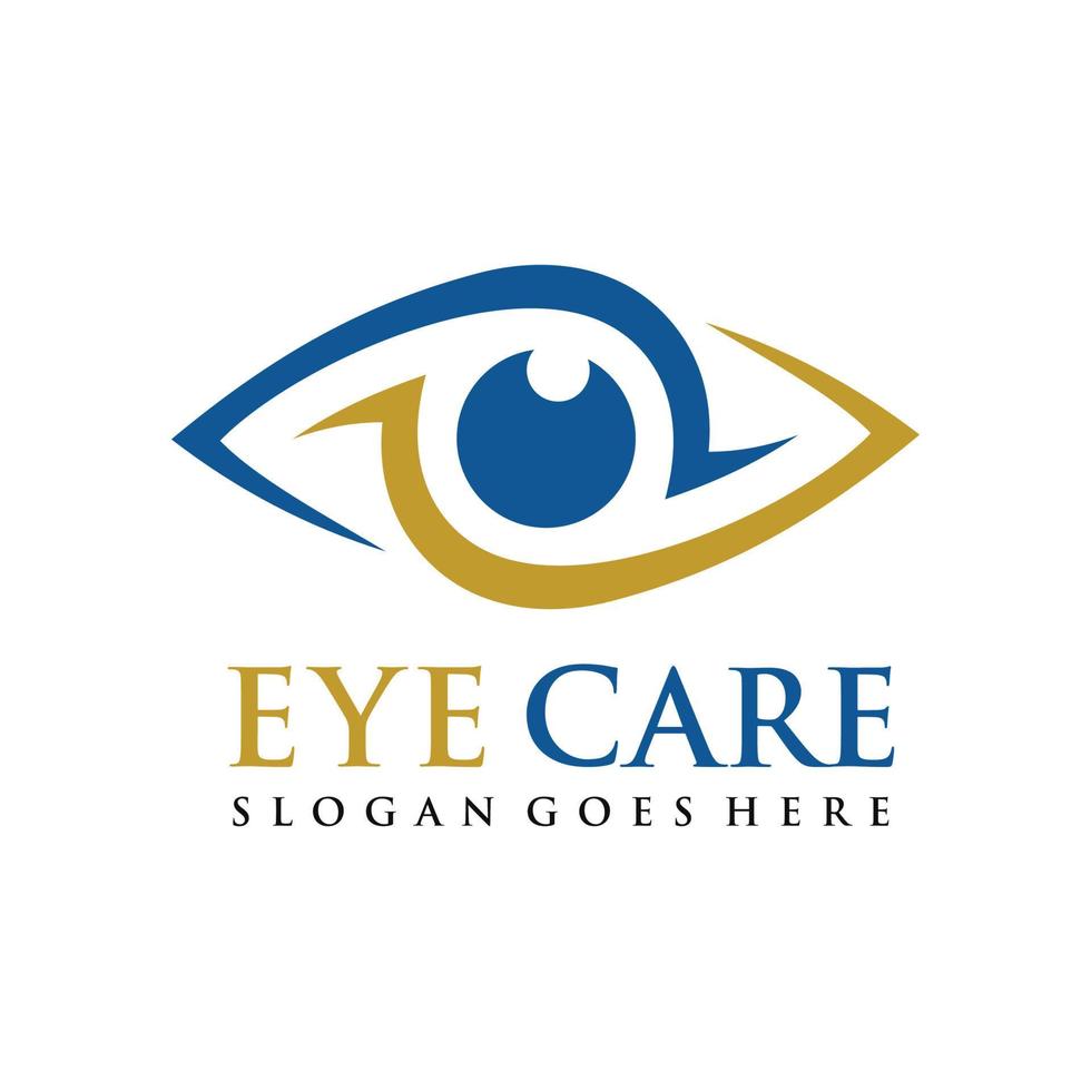 Auge Pflege Logo Design Vektor