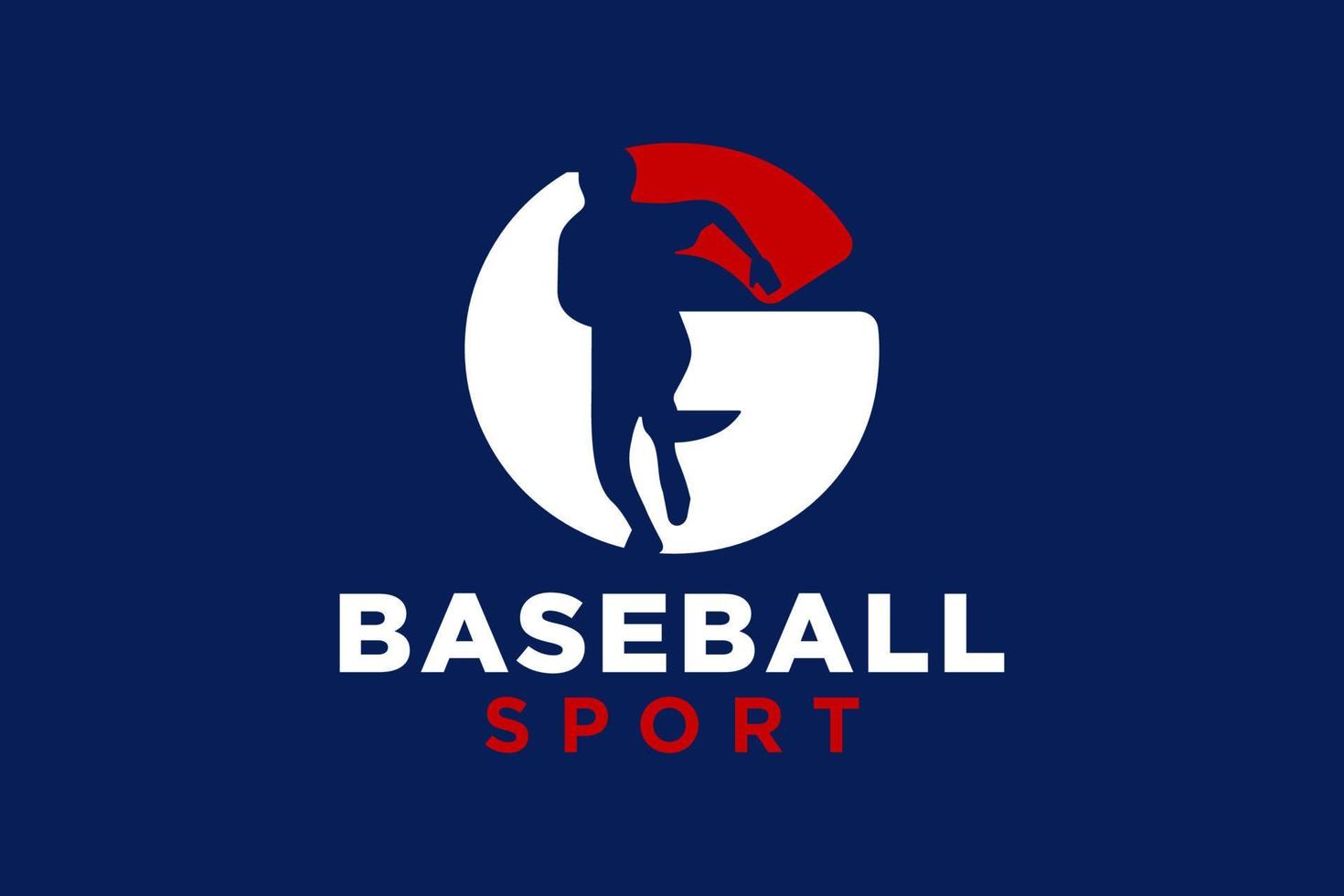 Brief G Baseball Logo Symbol Vektor Vorlage.