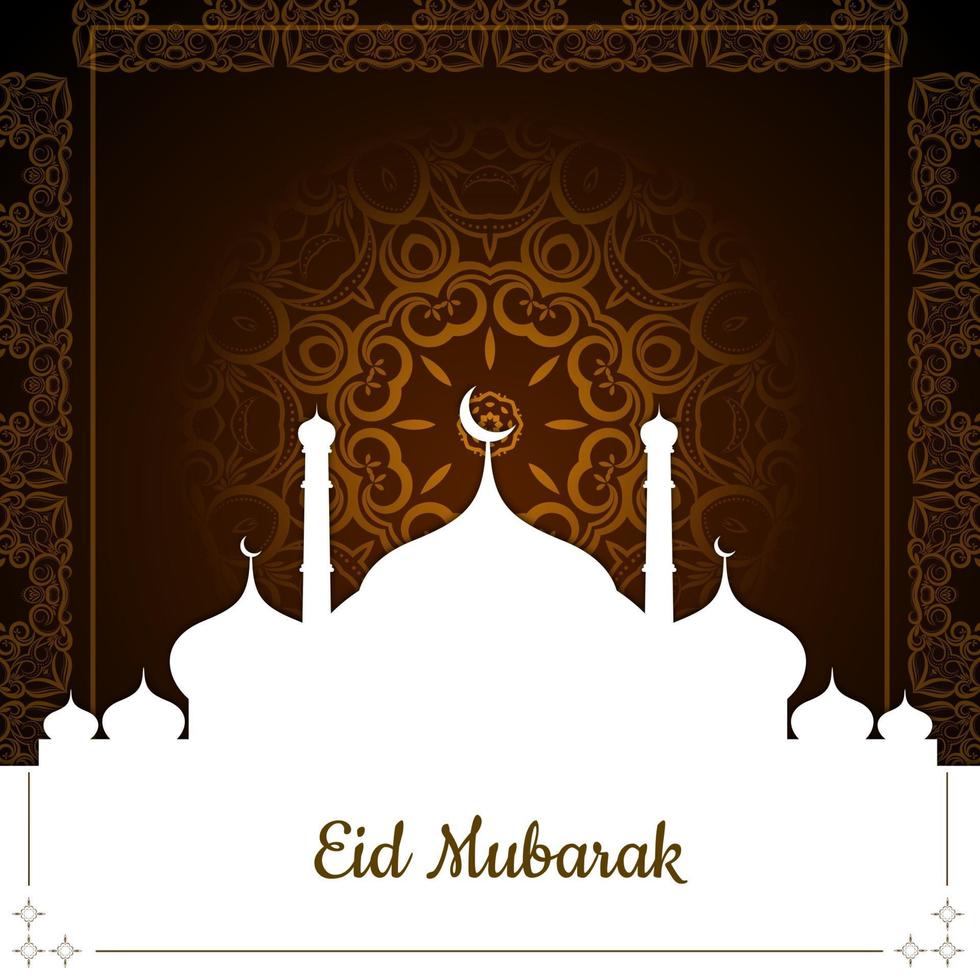 eid mubarak festival dekorativ bakgrundsvektor vektor