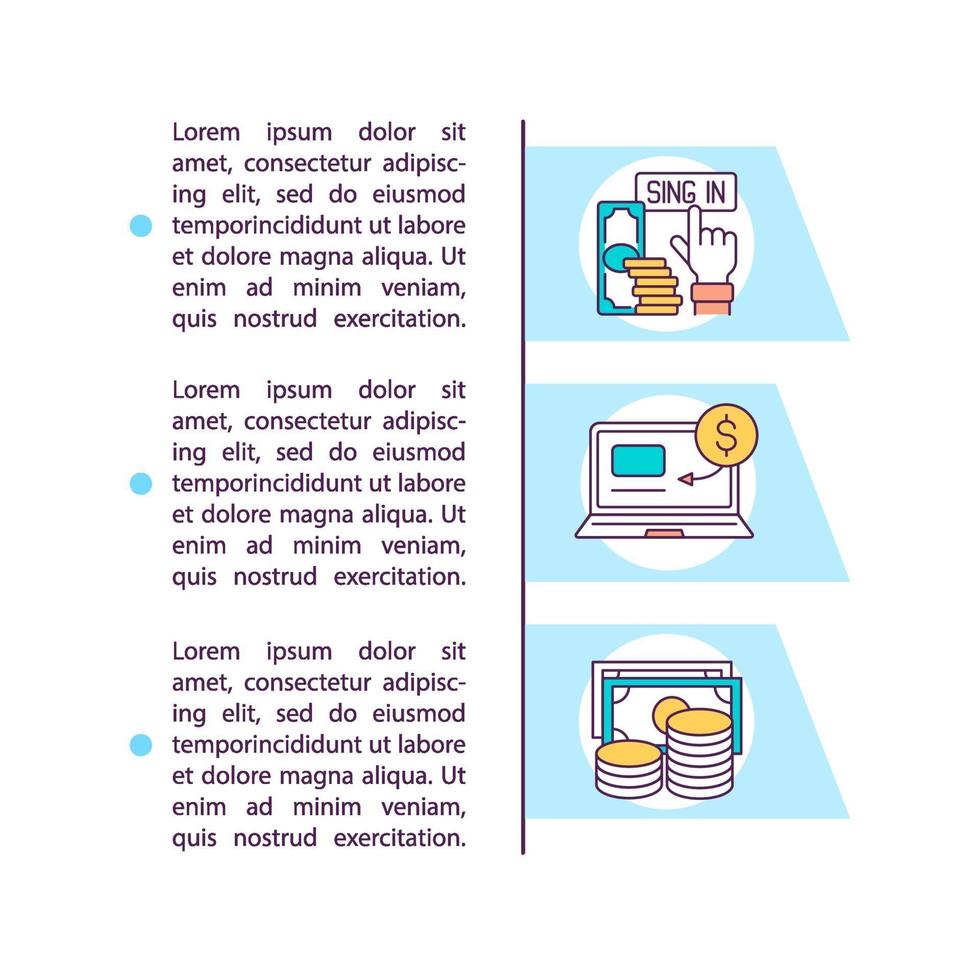 Was ist Brokerage Account Concept Line Icons mit Text vektor