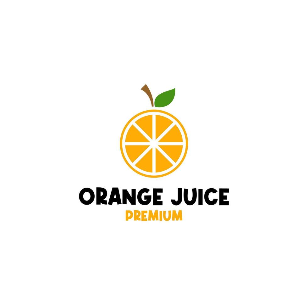 vektor orange frukt logotyp design begrepp illustration aning