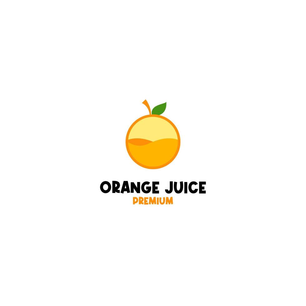 Vektor Orange Obst Logo Design Konzept Illustration Idee