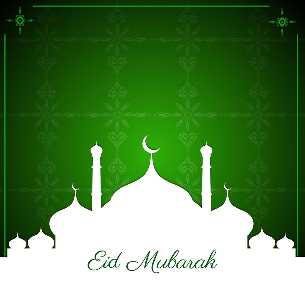 schöne Moschee Szene eid Mubarak Hintergrund vektor