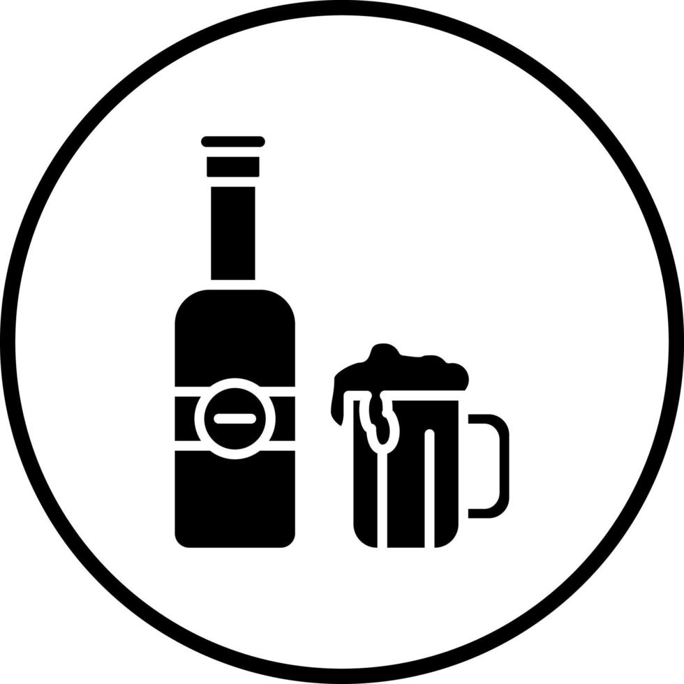 Bier Vektor Symbol Stil