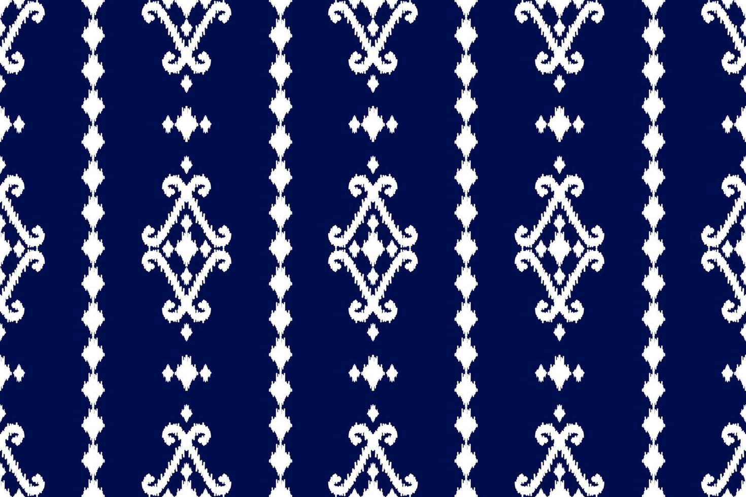 ethnisches ikat-nahtloses muster im stammes-. amerikanischer, mexikanischer Stil. Aztekischer geometrischer Ornamentdruck. vektor