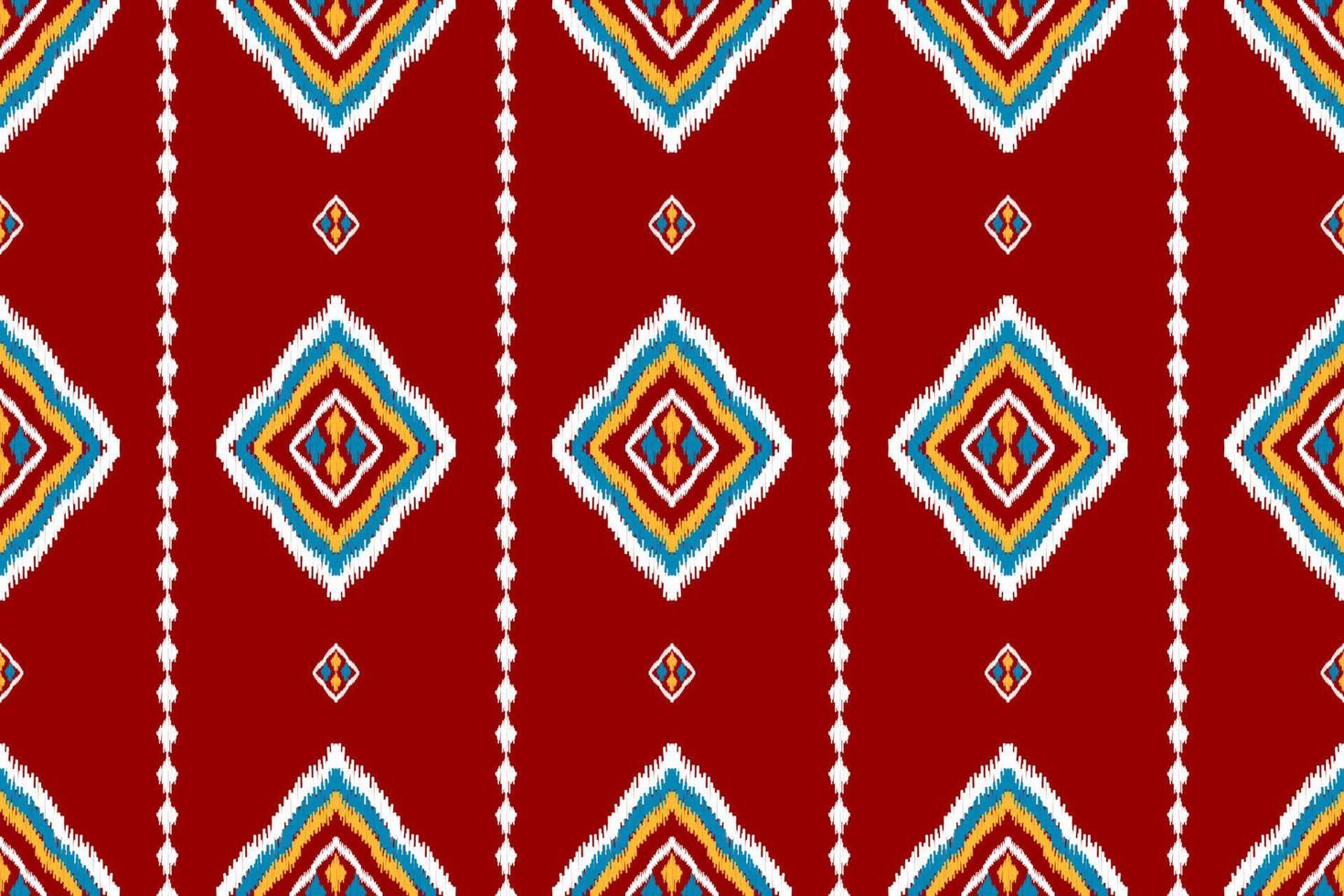 schöne ethnische Stammesmusterkunst. ethnisches ikat-rotes nahtloses muster. amerikanischen und mexikanischen Stil. vektor