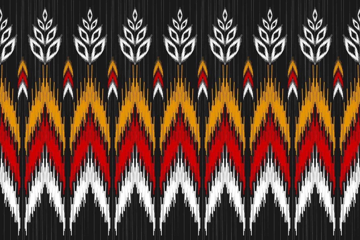 Rand Blume Muster Kunst. geometrisch ethnisch Ikat nahtlos Muster im Stamm. amerikanisch, Mexikaner Stil. vektor