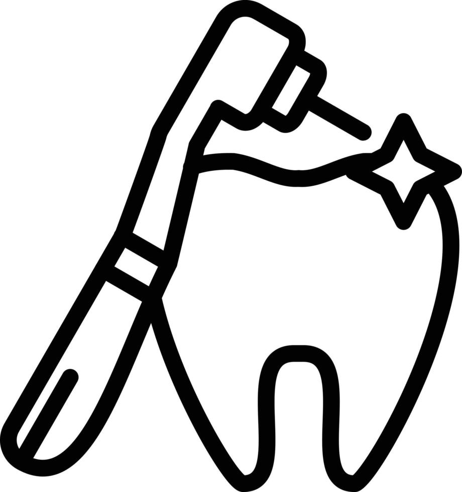 Dental Reinigung Vektor Symbol Stil