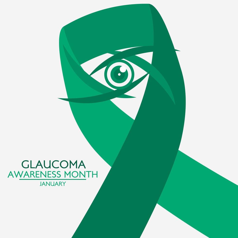 National Glaukom Bewusstsein Monat. Vektor Banner, medizinisch Poster mit Text zum Sozial Medien.