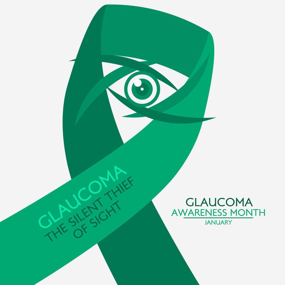 glaukom medvetenhet månad vektor baner. medicinsk affisch med text