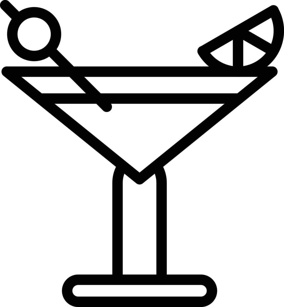 Cocktail Vektor Symbol Stil