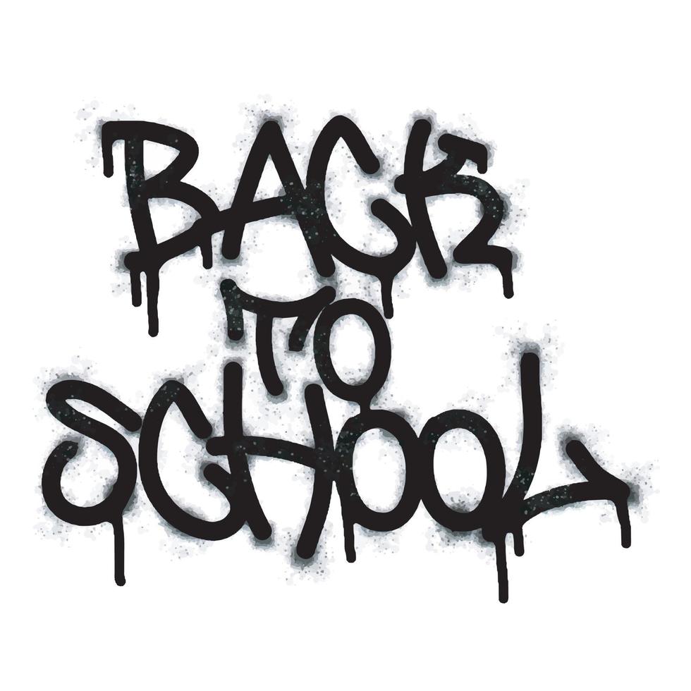 graffiti tillbaka till skola ord och symbol sprutas i svart 22271229  Vektorkonst på Vecteezy