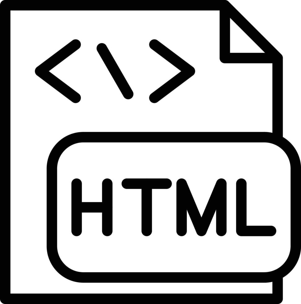 Vektor Design html Datei Symbol Stil