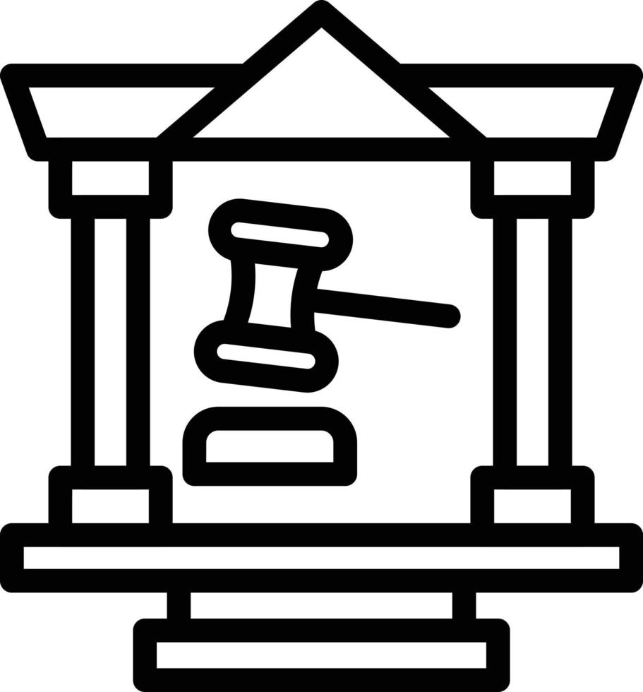 vektor design domstol ikon stil